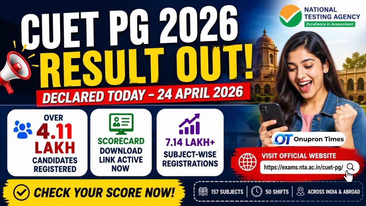 CUET PG 2026 Result Declared Check Scorecard, Over 4.11 Lakh Candidates Registered